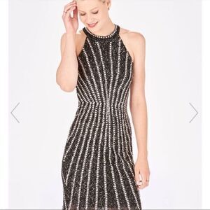 Parker Black Label Embellished Halter Dress